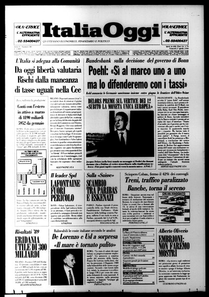 Italia oggi : quotidiano di economia finanza e politica